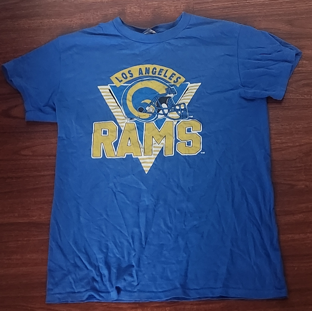 Gildan Blue Los Angeles Rams Short Sleeve Tee